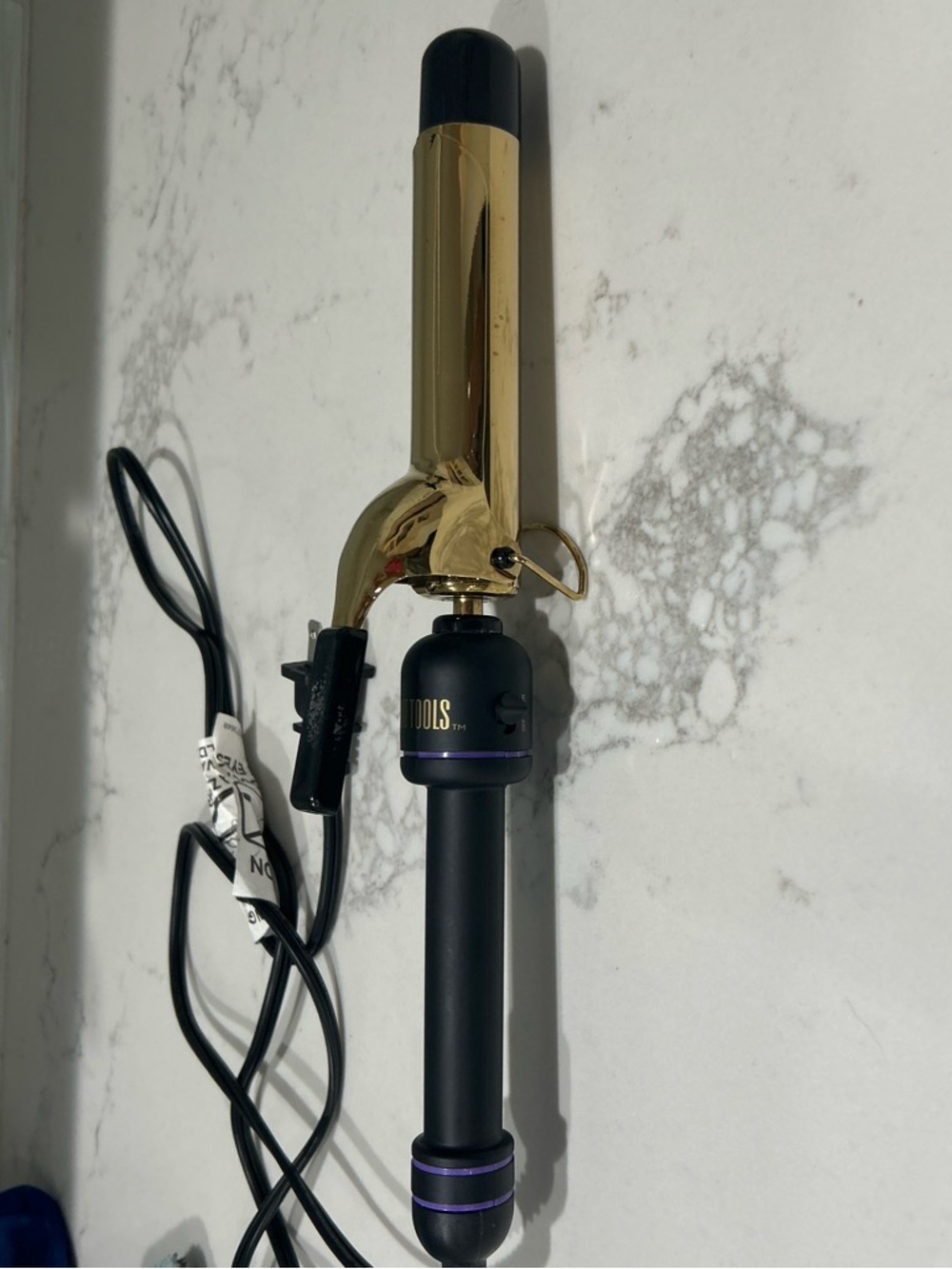 24K Gold Extended Barrel Curling Iron 1inch